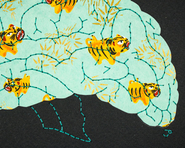 Brain in tiny angry tigers